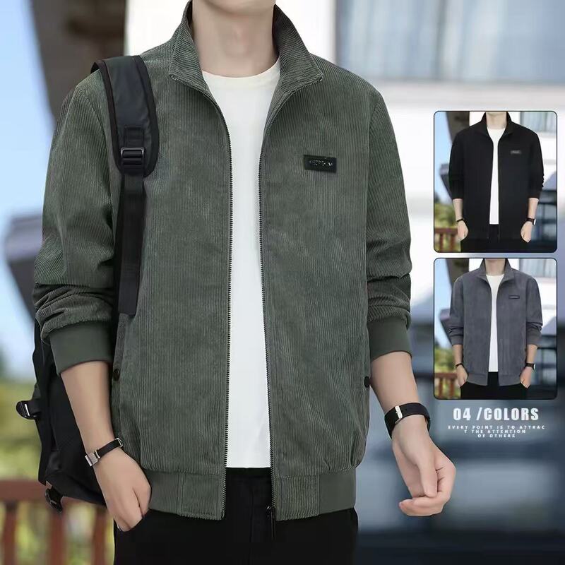 Spring Corduroy Jacket for Men, Spring and Autumn Style, Fashionable and Trendy, Loose Fit, Men's Corduroy Lapel Casual Jacket Spring Corduroy Jacket for Men, Spring and Autumn Style, Fashionable and Trendy, Loose Fit, Men's Corduroy Lapel Casual Jacket