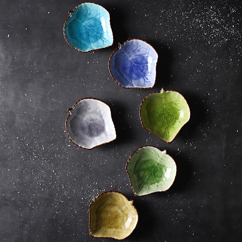Home Snack Pickle Dish Snacks Dish Appetizer Disc ceramic Day Ice Cracked Glaze Cutlery Small Saucer Saucer Dish