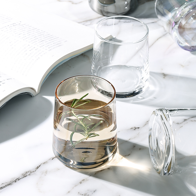 Nordic Dazzling Glass Cups Ins Whisky Cups Cocktails Wine Glasses Home Water Glasses Milk Cup Crystal Glass