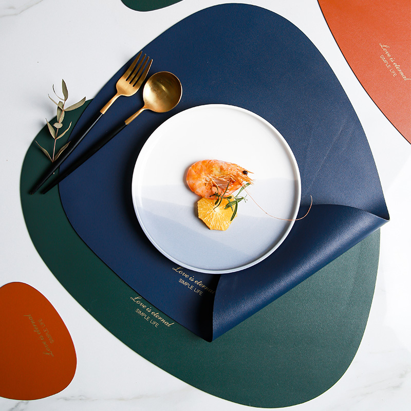 ins wind table mat heat insulation cushion dining mat waterproof anti-slip anti-oil table mat big rule dish mat Western dining cushion cup cushion