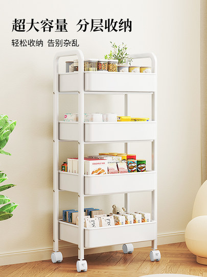 小推车置物架厨房落地卧室多层婴儿零食移动浴室卫生间收纳储物架