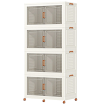 Storage cabinet storage cabinet household large-capacity storage cabinet multi-layer installation-free snack cabinet folding clothes storage box