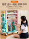 School Bag Storage Rack, Floor-Standing Movable Trolley, Book Storage Rack, Multi-Layer Bookshelf, Backpack Organizer, Sliding Cabinet