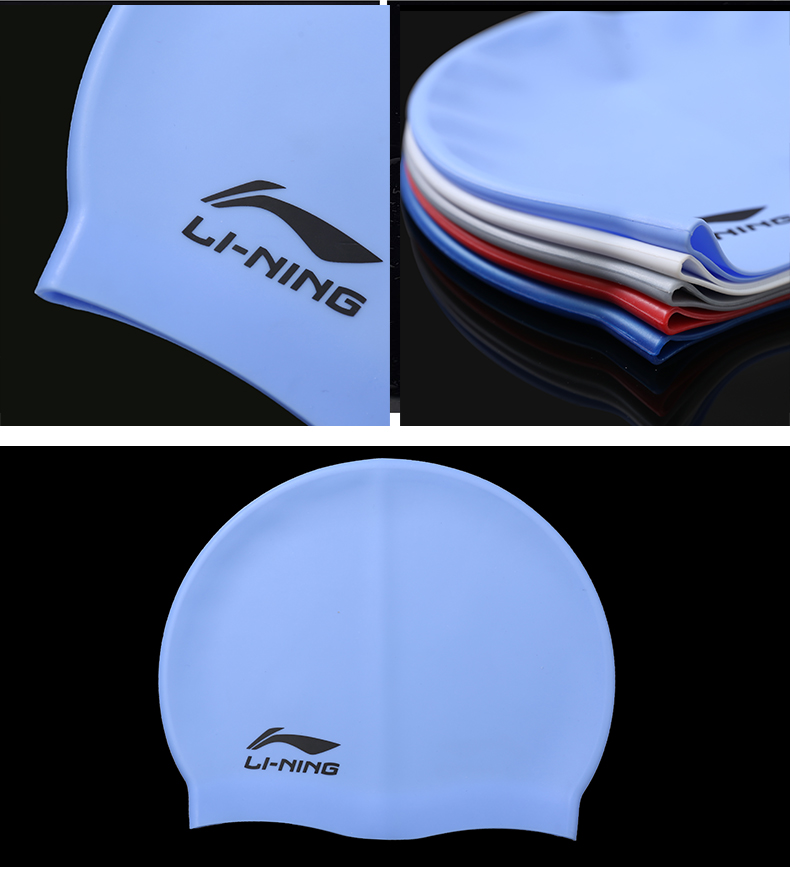 Mũ len chống nước silicon Li Ning nữ tóc dài thời trang Hàn Quốc dễ thương dành cho người lớn chuyên nghiệp mũ bơi nam không đầu 	mũ bơi nike	