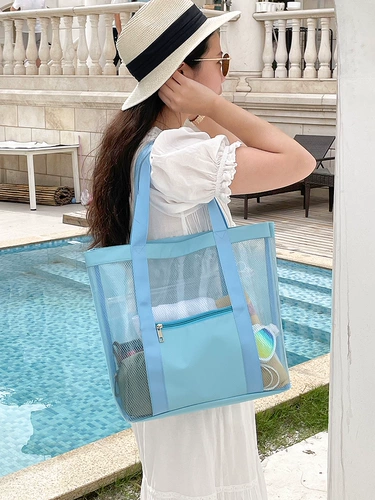 Портативная пляжная сумка для плавательных принадлежностей для плавания с разделителями для спортзала, плавательный аксессуар, сумка-органайзер