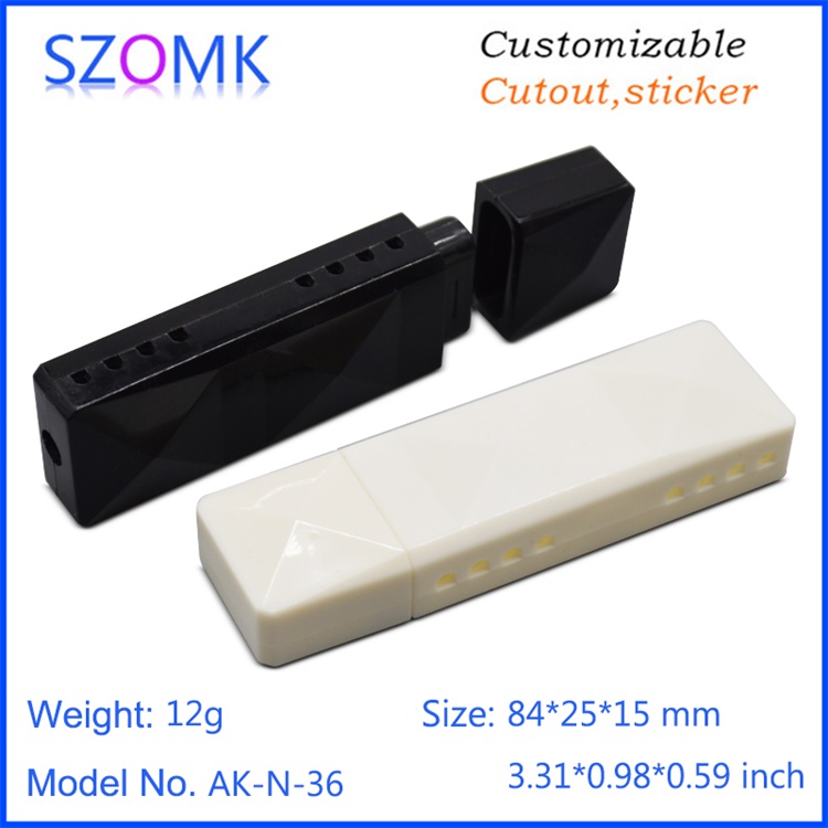 AK-N-36 plastic USB card reader with connector housing U disc wireless Internet card plastic housing 84 * 25 * 15