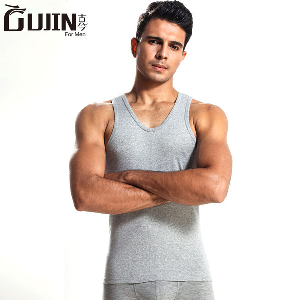 中华老字号 古今 纯棉 男式背心*2件装 优惠券折后￥29包邮（￥34-5）多套色可选