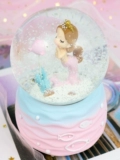 Прозрачная музыкальная шкатулка для влюбленных, русалка, со снежинками, подарок на день рождения