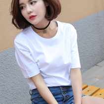 Loose cotton short sleeve T-shirt female summer Korean version 2021 new womens tide short white body shirt top