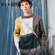 XXXTRENTA ngồi trên TROUBLE nam áo len mùa xuân và mùa thu áo ấm Knitwear Loose Lazy gió.