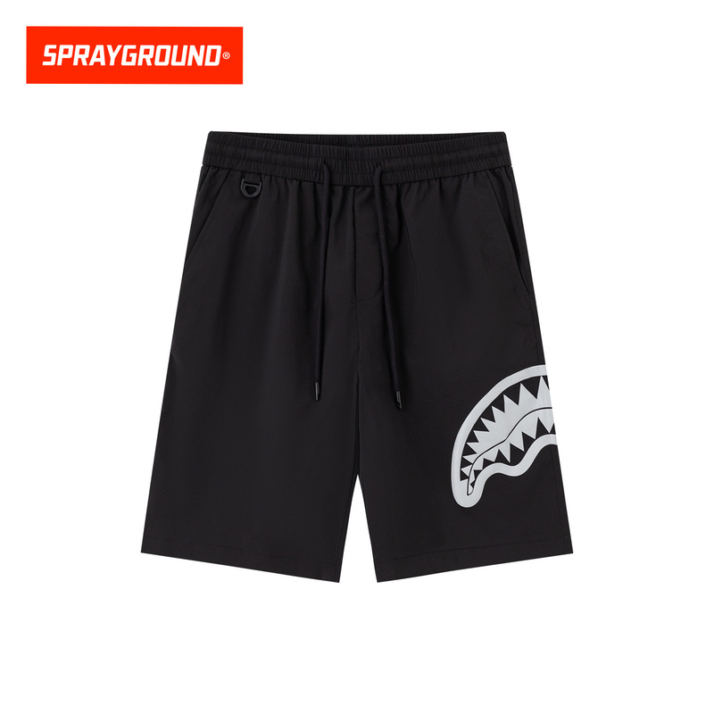 Sprayground Shark Mouth Drawstring Casual Shorts Men's 2026 Summer New Straight Casual Five-Point Shorts Trendy