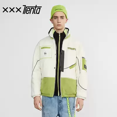 xxxtrenta winter men's cotton jacket loose tide card warm stitching Lamb hair youth overalls