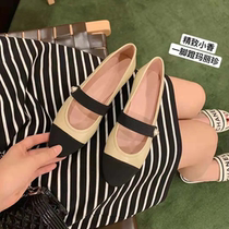 2021 Autumn New retro pearl buckle Mary Jane single shoes summer Joker small fragrant wind round head flat bottom womens shoes