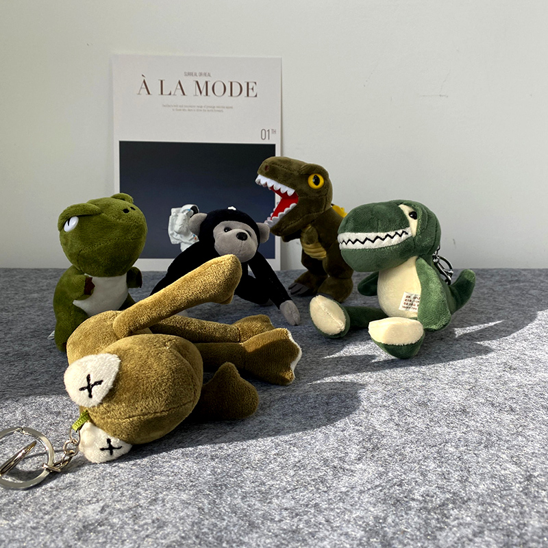 MOLAR Big Tooth Backpack Backpack Pendant Pendant Ugly Cute Frog Plush Dinosaur Gorilla Keychain