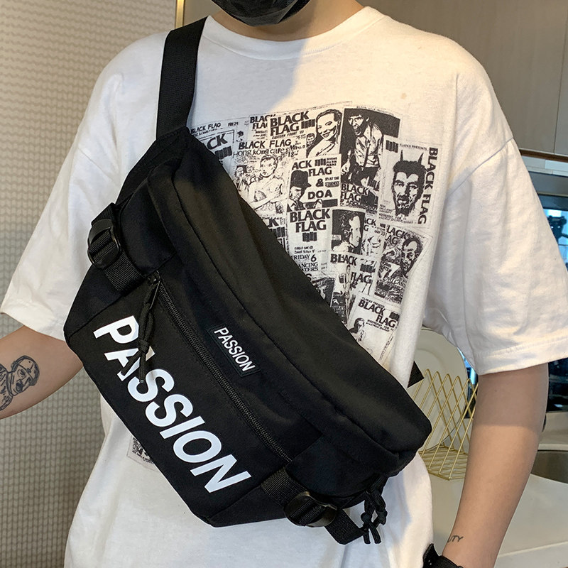 Chest Bag Male Tide Card Tooling Student Italics Bag Ins Tide Men Skew Cross 100 Lap Single Shoulder Bag Multifunction Pocket Women