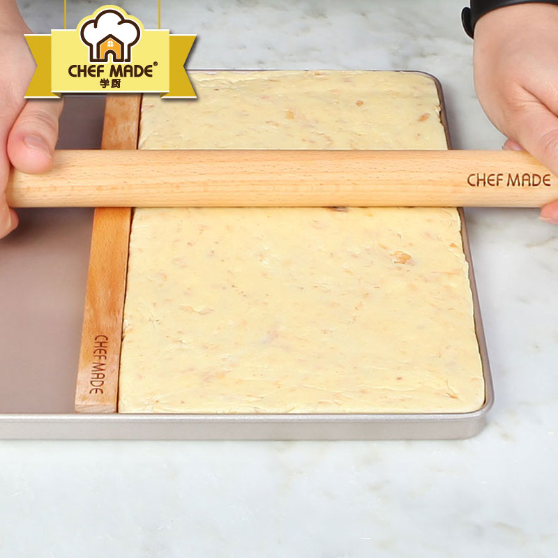 Learn to cook Nougat rolling pin leveling device Pizza dumpling skin rolling pin pressing cotton swab diy baking tools