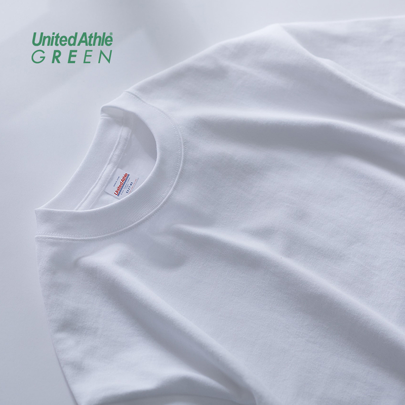【5117 Organic Cotton T-Shirt】United Athle Short-Sleeve 8.2oz Thick Pure Cotton Eco-Friendly T-Shirt Base Layer Shirt