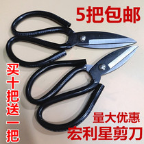 Manulife Star D01 black big head household scissors wide head fish head scissors civil 02 kitchen picking industrial large scissors