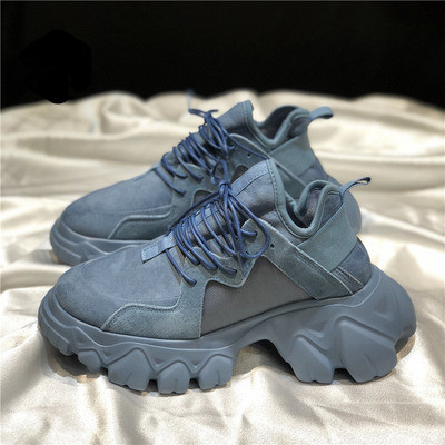 Hong Kong Tide Cards Old Daddy Shoes Women 2022 New 100 Hitch Fashion Thick Bottom Pine Pastry Non-slip Casual Hyperfire Sports Single Shoes