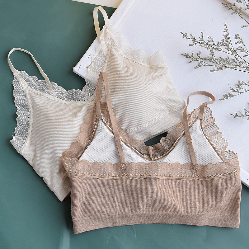 Four-season light-proof Modal back comfortable breathable vest Thin belt adjustable sports bra Underwear color yarn