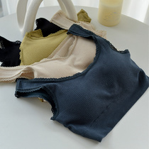 2191U collar wide shoulder vest back base silk breathable modal chest pad underwear bra