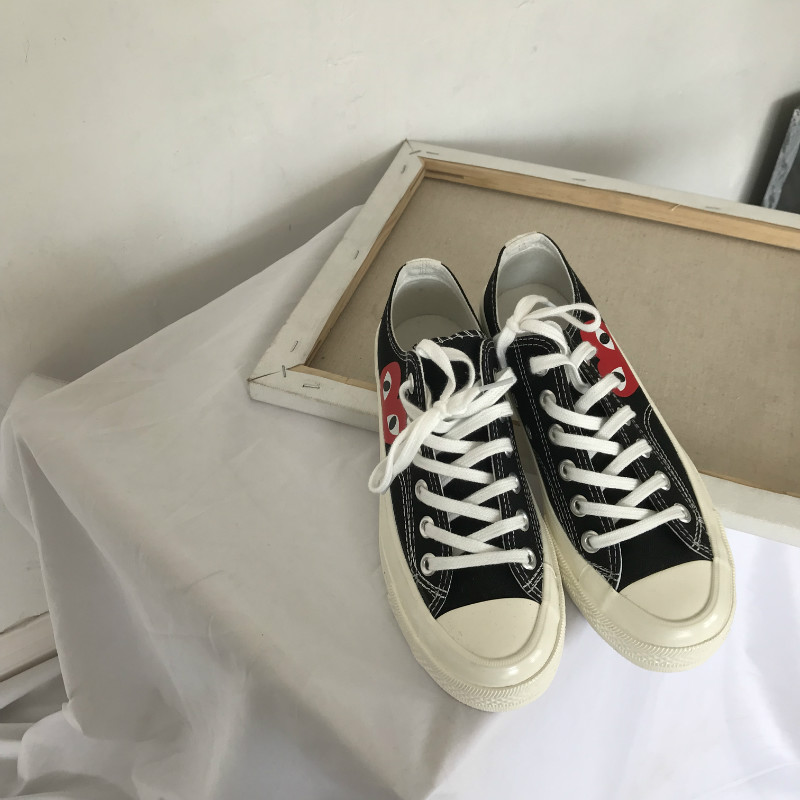 Hàn Quốc ulzzang mùa xuân tình yêu giày vải nữ in đường phố hoang dã chụp giày thể thao Harajuku giày nữ dây kéo giày running nike