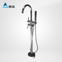 Aojin floor bathtub faucet constant temperature high flow vertical cylinder side floor landing shower bathroom shower set