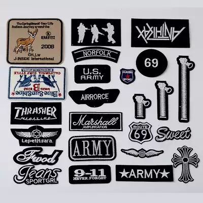 Fashion pattern badge cloth patch clothing patch hole sticker down jacket repair patch pants hole patch Joker decoration