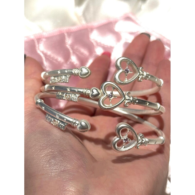 Original Design Heart Key Vintage Exquisite Girly Bracelet Niche Three-Dimensional Heart Bracelet Original Design Heart Key Vintage Exquisite Girly Bracelet Niche Three-Dimensional Heart Bracelet