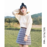 慕妞 Рубашка, весенний лонгслив, рукава фонарики, коллекция 2021