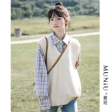 Японский трикотажный жилет, осенний