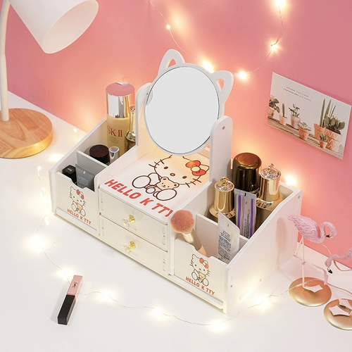 Настольное милое зеркало для школьников, портативная коробка для хранения