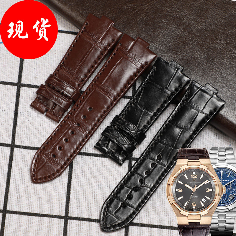 Dassault is suitable for Vacheron Constantin American crocodile leather watch strap VC vertical and horizontal leather watch chain men's spot
