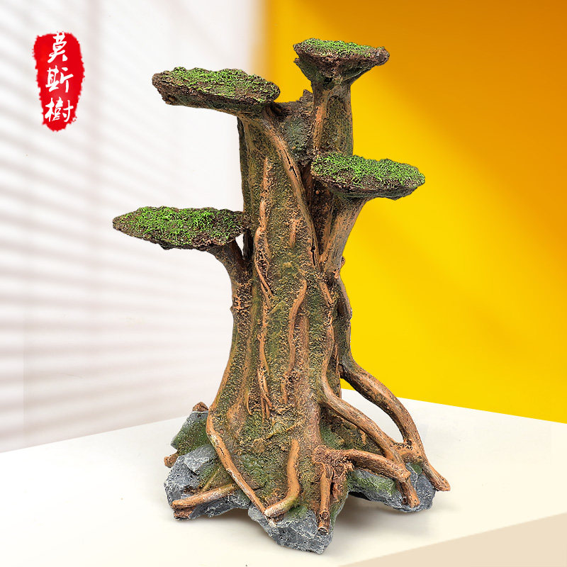 Simulation Moss Sink Wood Fish Tank Decoration Moss Water Grass Sloth Man Building Cuckoo Root Wood Basil Roots Tree Branches