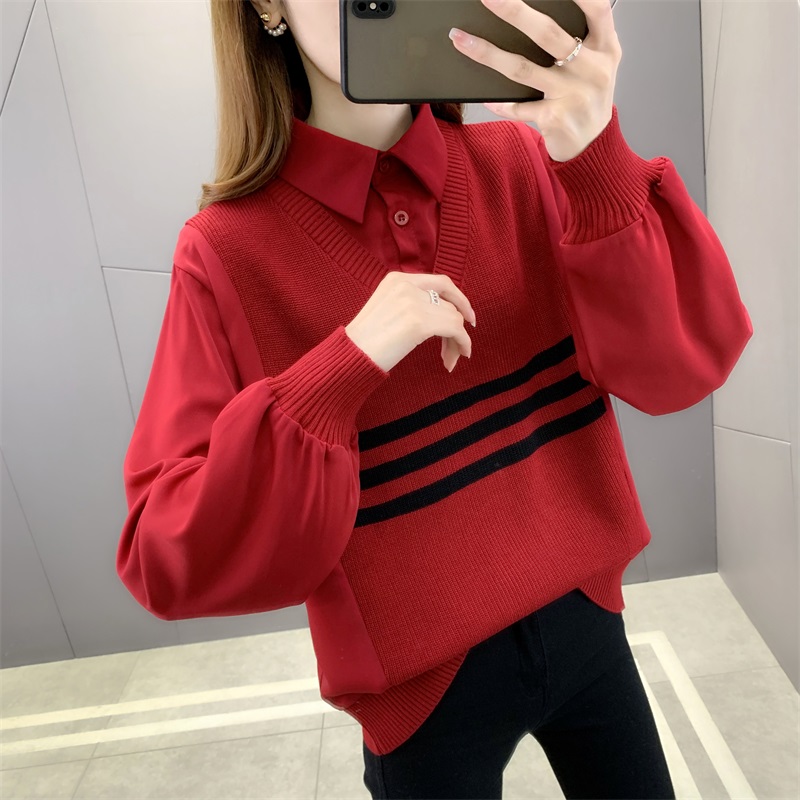 Autumn Clothing 2021 New Gentleness Wind-Knitted Sweatshirt Autumn Thin Knitted Blouse Lady Sweater Woman Loose Wear