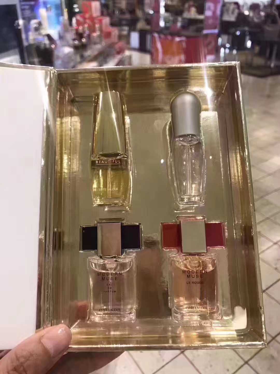 Estee Lauder/雅诗兰黛Q版香水套装缪斯魅意浓情欢沁4ml小样淡香