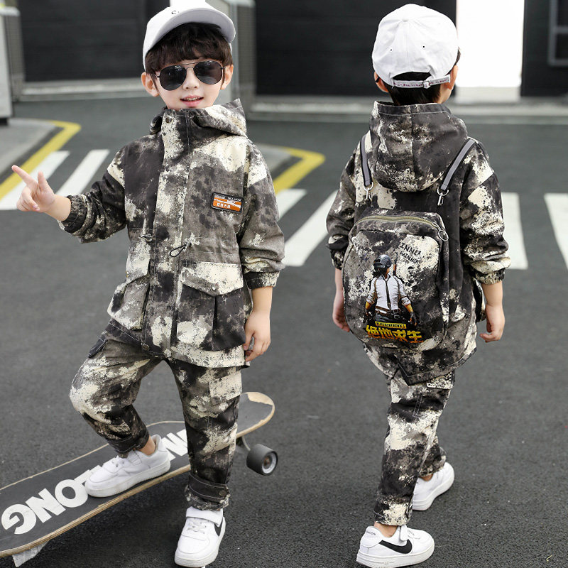 Children's camouflage suit spring and autumn new style boys soldier clothes boys special soldiers eat chicken costume children's clothing Korean version