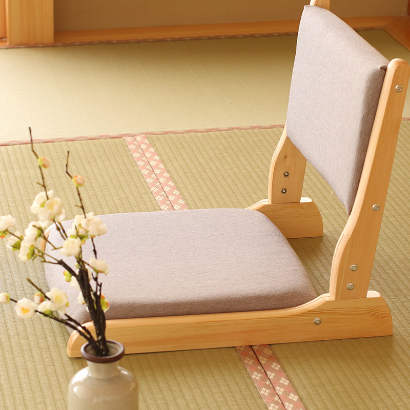 Disc-leg beating chair simple tatami bed with back chair floating window bed upper seat Zen chair small chair short foot and strong grown-up