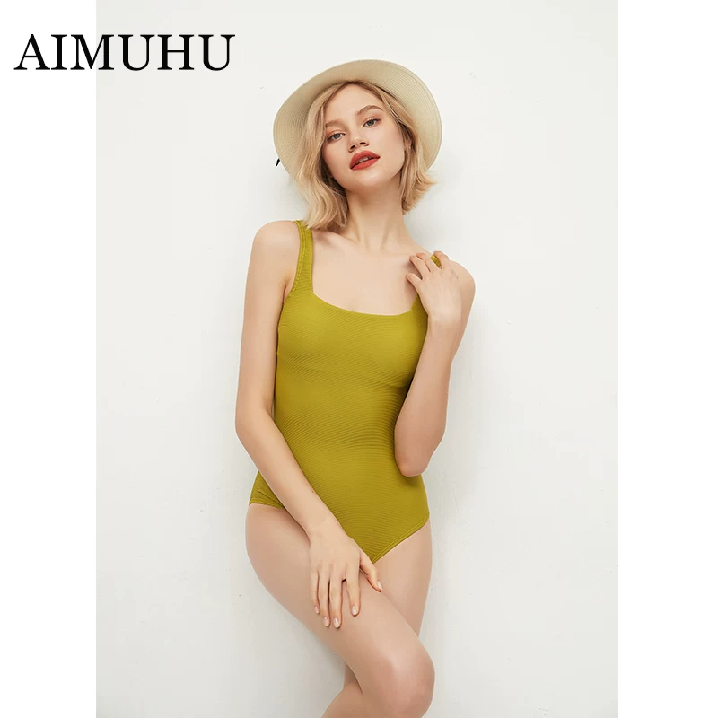 Новый роскошный купальный костюм-однобортник Aimuhu2025 для горячего источника, стиль треугольник