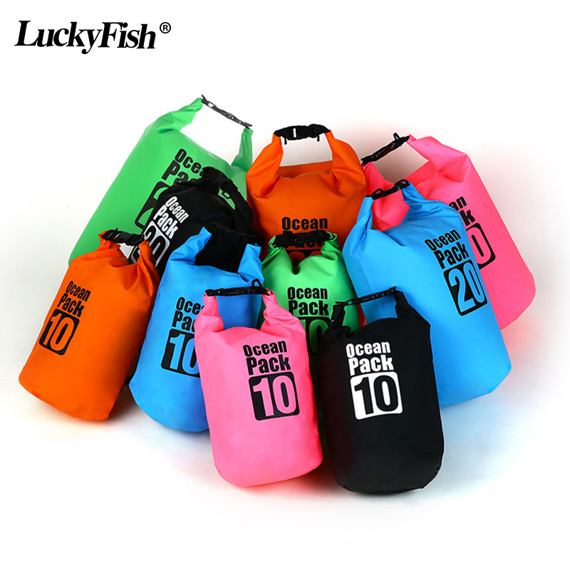 Outdoor wet and dry separation shoulder waterproof bag Diving drifting bag Mobile phone clothes storage bag Beach men's and women's swimming bag