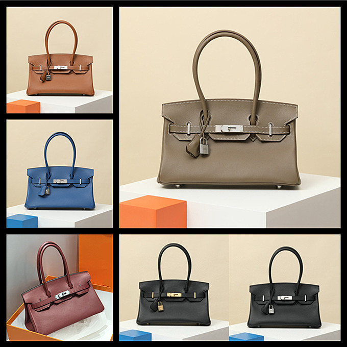 Peige Old Craftsman's Pure Handmade Shoulder Bag, Original Eve/Swift Leather 29cm Shoulder Bag