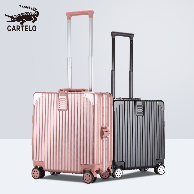 Caravan Crocodile Suitcase Ins Nets Red Light Small Pull-Lever Box Password Suitcase Woman 18 inch Den case
