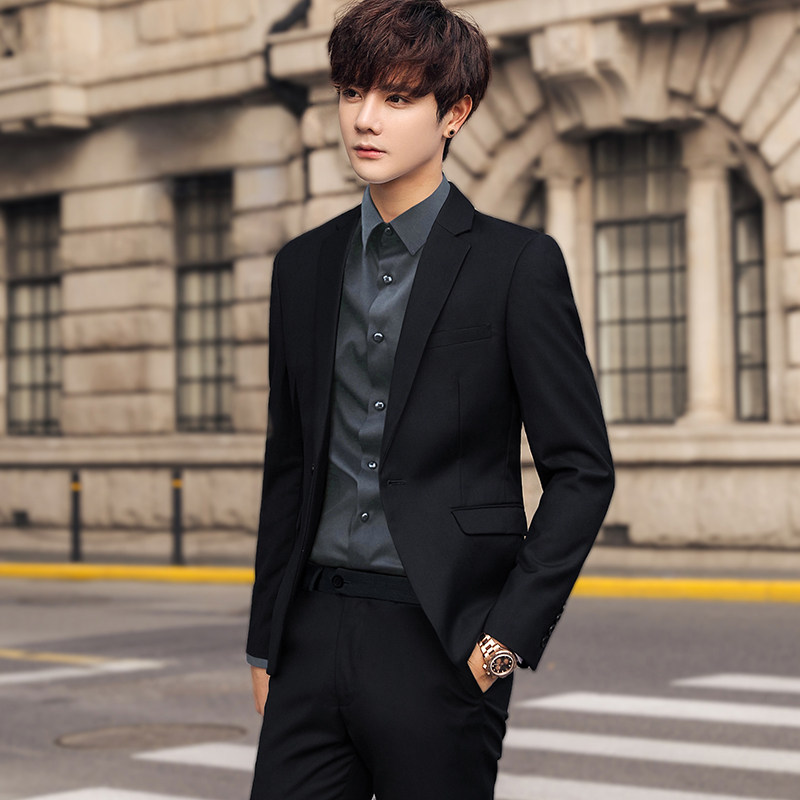 Suit suit men's Korean version slim business formal dress groom wedding jacket jacket youth dress casual suit