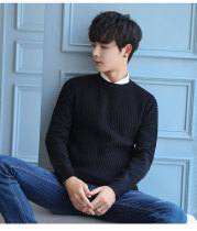 2020 new autumn and winter mens sweater round neck Korean version loose handsome thickened knitwear sweater line clothing trend