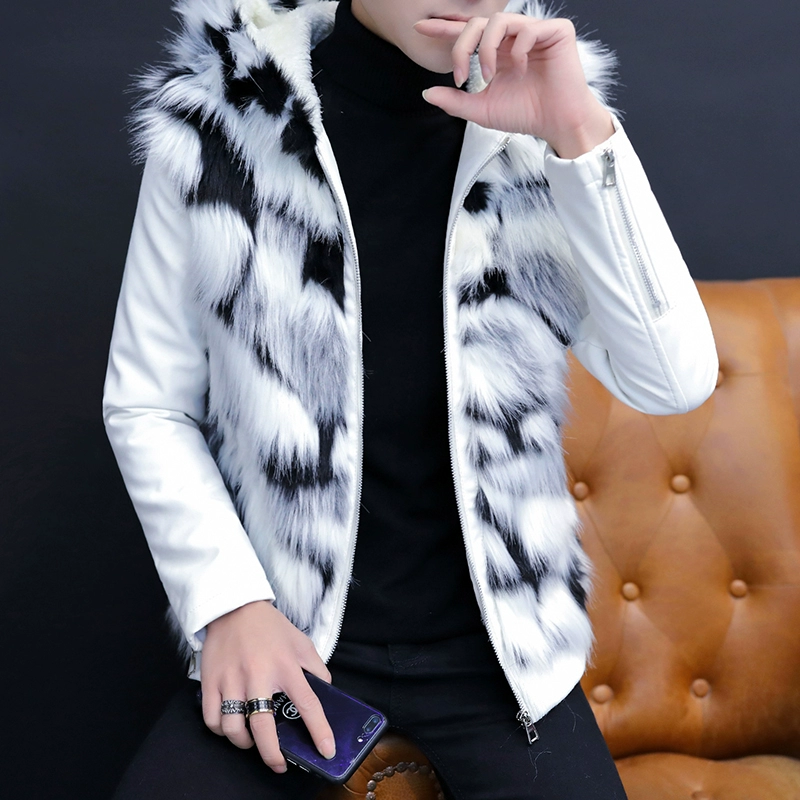 2019 Winter New Faux Fur Lông chồn Áo lông ngắn nam Xu hướng lông ấm - Quần áo lông thú