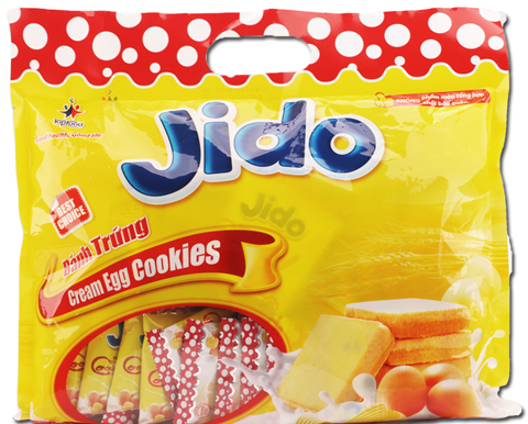 Vietnam imported snacks jido Kyoto egg bread dried 300g white chocolate milk biscuits 3 bags