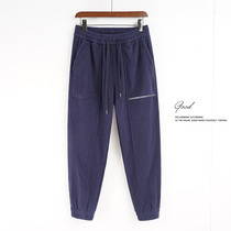 Mens loose nine-point casual sports pants long pants Harlan pants tide beam legs small feet Korean version of the trend