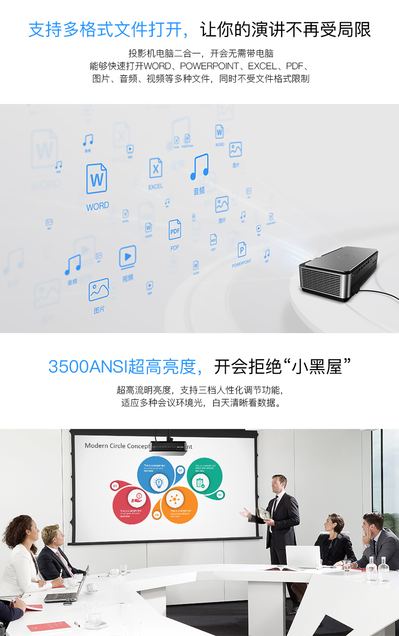 Nut Projector D6_H Nail Smart Enterprise Office Projector Máy chiếu đào tạo kinh doanh