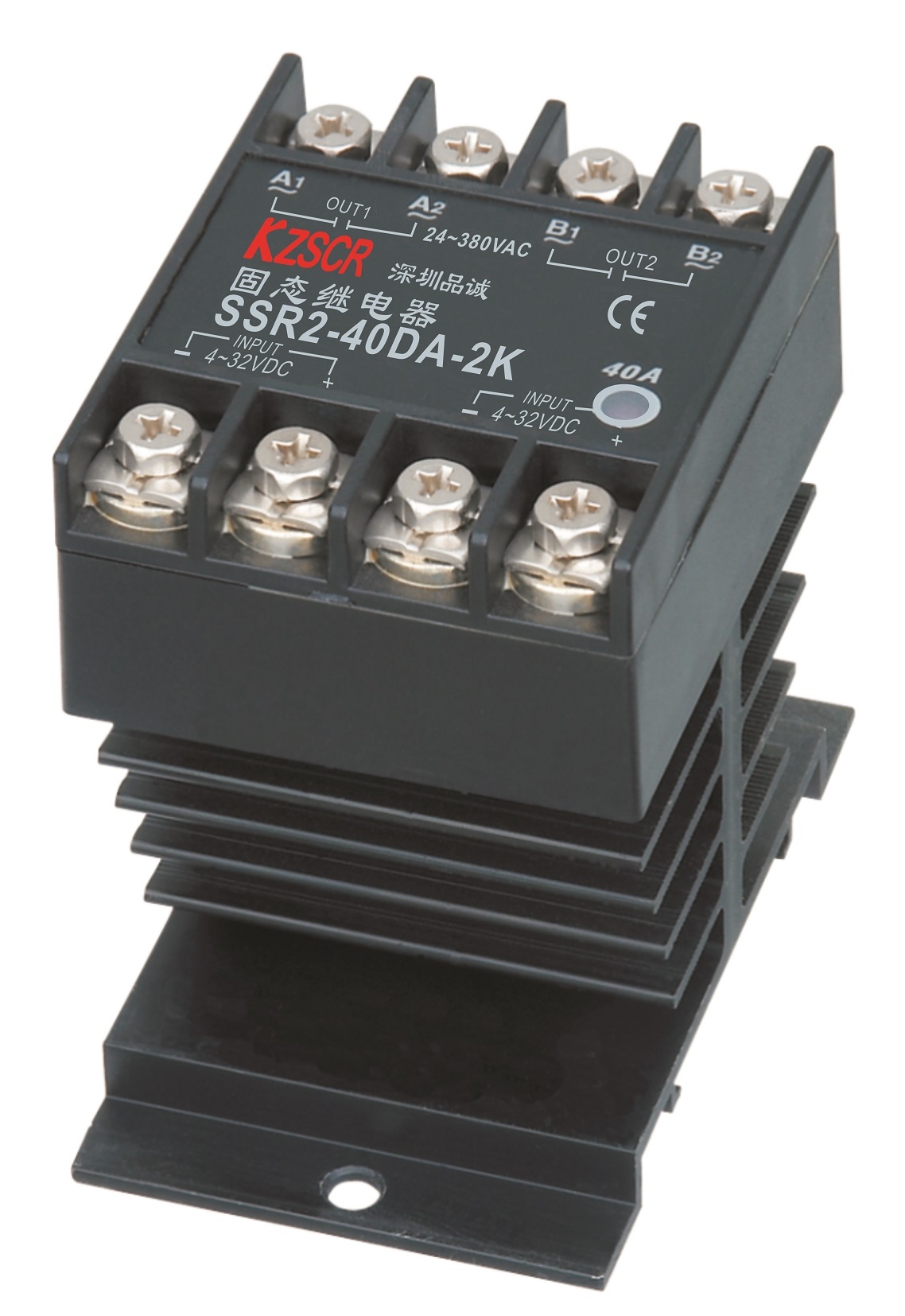 2 Two-way Input Control 2 Two-way Output Solid State Relay SS2-40DA-2K380VAC40A Integration