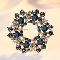 Brooch Female Light Lavish Retro Fashion Round Chest Floral Jacket Accessories Big Coat Dinner Dress s Birthday Present